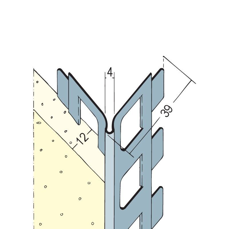 Protektorwerk Kantenprofil Innen- und Außenputz, runder Kopf