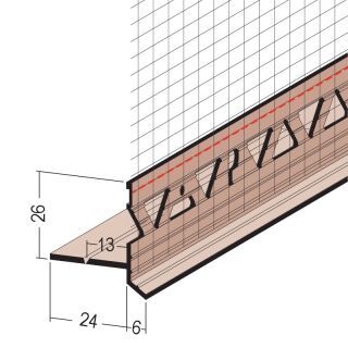 Protektorwerk Anschlussprofil an Rollladen/Raffstorekasten mit Gewebe