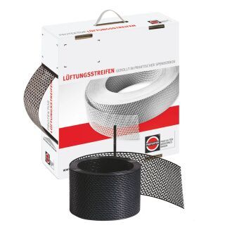 03677 6000,0 10 Lüftungsstreifen Rechtecklochung gerollt PVC 50 mm, 2 x 60 m Hart-PVC