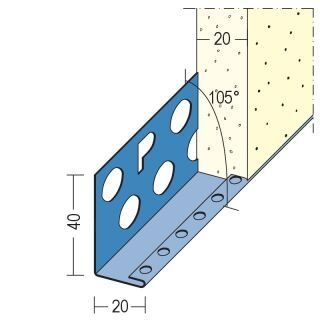 02230 300,0 Sockelprofil für den Innen- und Außenputz 20 mm Edelstahl