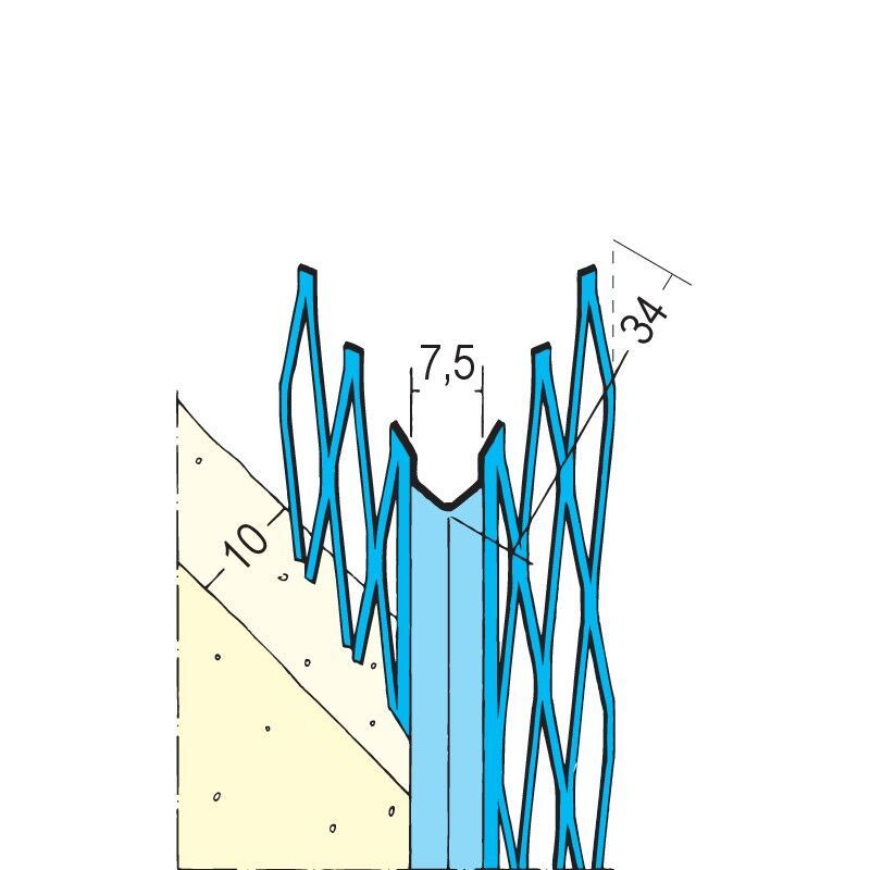 Protektorwerk Kantenprofil Innenputz, eckiger Kopf