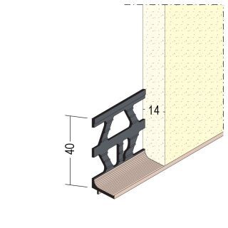 31434 250,0 10 Sockelprofil für den Innen- und Außenputz 14 mm Hart-PVC