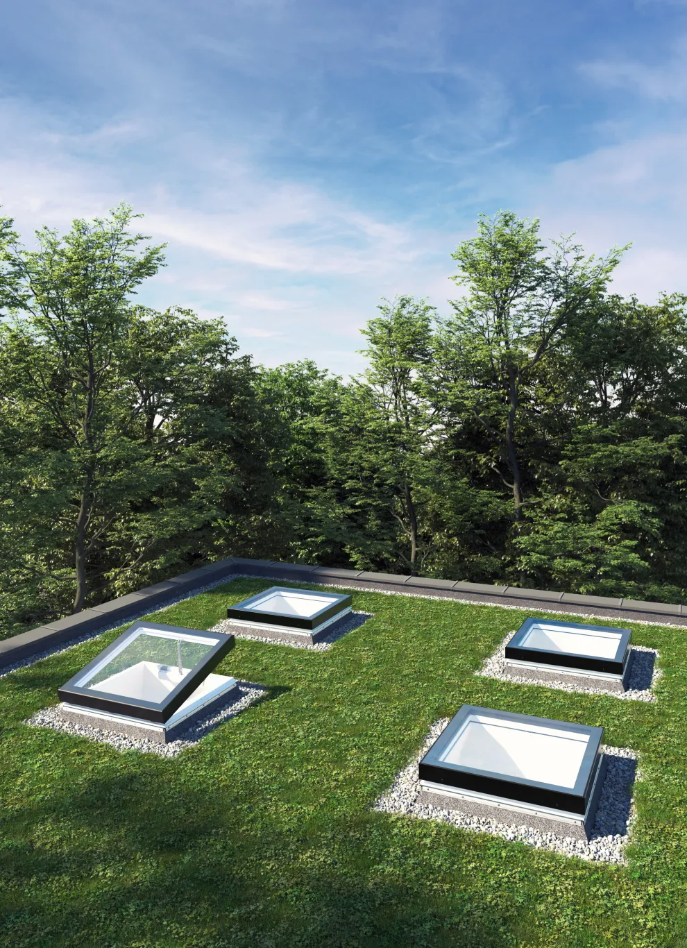 Top 100 Glass Flachdachfenster