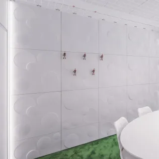 Designfliesen mit dreidimensionalen Kreisprofilen GDM.ECLYPSE tile für den Innen- und Außenbereich