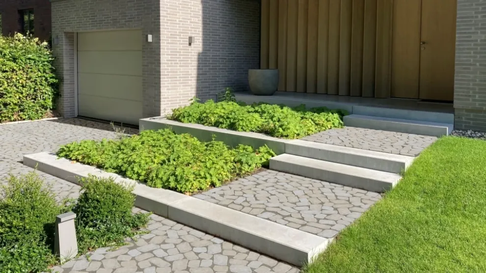 GDM.BOLERO stone Pflaster proActive Kleinpflastersystem (Typ BH) 8 cm, nativo, Sand schattiert, proDrain