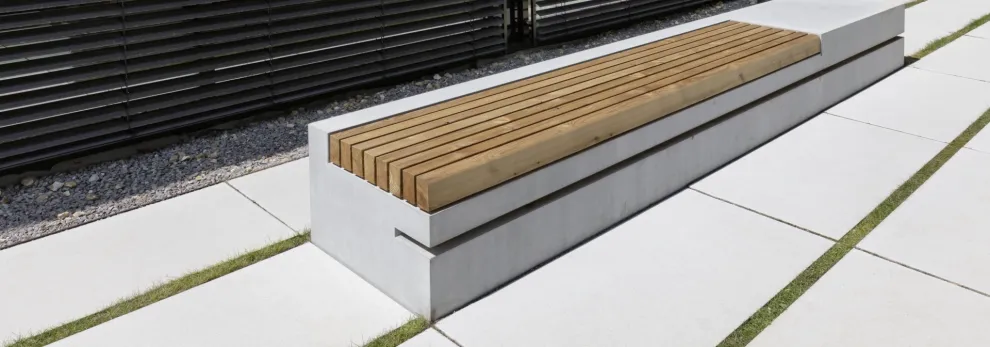 GDM.MASSIOMO seat, visia Grau, mit Aussparungen für Bankauflage und LED