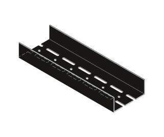 UA-Langloch C3-C5M schwarz 100 x 40 x 2  5000 mm