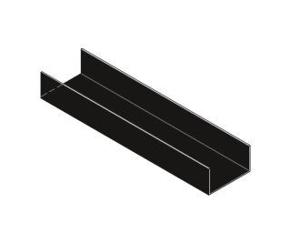 UA-Profil C3-C5M schwarz 75 x 40 x 2  Sonder