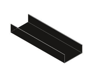 UA-Profil C3-C5M schwarz 100 x 40 x 2  Sonder