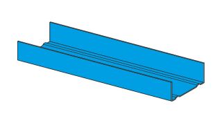 UW-Profil C5-M blau 75 x 40 x 06  4000 mm