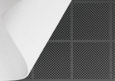 Das Akustiksystem Knauf Cleaneo Klett besteht aus der Trägerplatte Cleaneo Klett Board und dem mittels Klett aufgebrachten Filzabsorber Cleaneo Klett Surface.