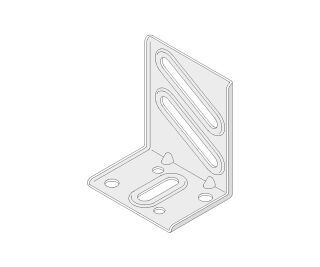 Anschlusswinkel f. UA 75/40/2 à 4 Stück/Paket