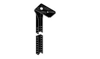 C3-C5M Nonius-Oberteil  1000 mm -gebogen-  à 100 Stück/Paket
