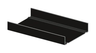UW-Profil  C3 schwarz 125 x 40 x 06  4000 mm