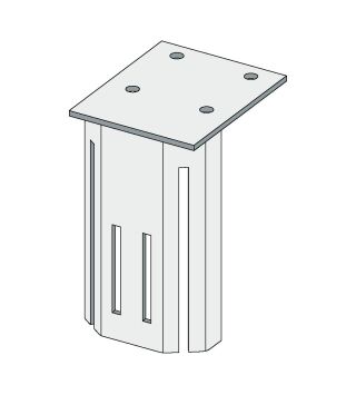 Gleitender Wandsteckwinkel CW 75 à 20 Stück/Paket