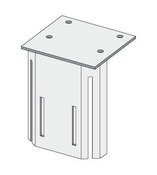 Gleitender Wandsteckwinkel CW 100 à 20 Stück/Paket
