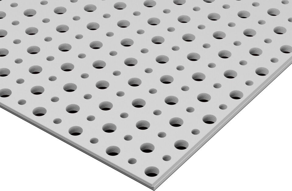 Knauf Cleaneo linear Akustik, Gipsplatte gelocht