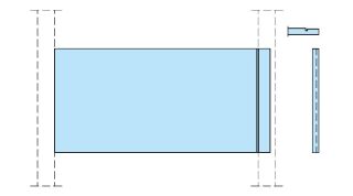 Wandeinlage Gipsfaser 18 mm 610 x 295 mm