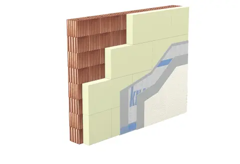 WARM-WAND Slim PU – Systemaufbau im Massivbau mit PUR-Hartschaum-Dämmplatten