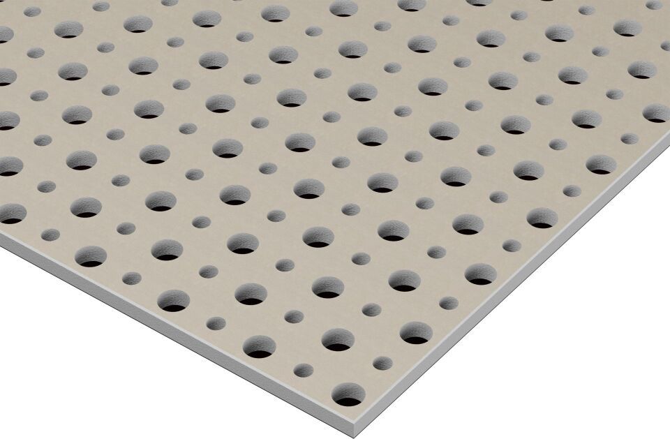 Knauf Cleaneo Tape Board Akustik, Gipsplatte gelocht
