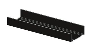 UW-Profil C3 schwarz 75 x 40 x 06  4000 mm