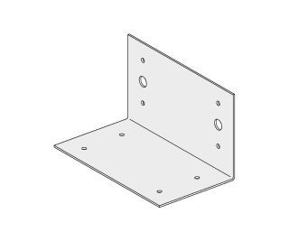 SL-Anschlusswinkel 175/100/100 mm gelocht