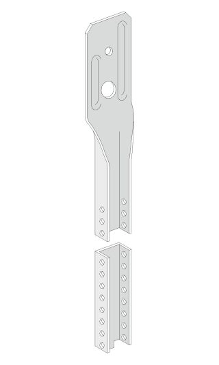Nonius-Oberteil 60 cm lang = a 100 Stück/Paket