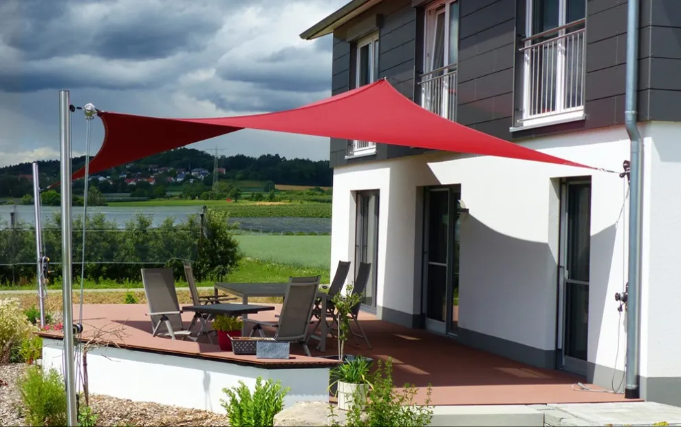 Aufrollbares TST Sonnensegel, Terrasse eine Golfclubs