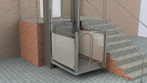 Eine ebene Fläche von 1.220 x 1.850 mm und eine normale 230 V Steckdose reichen für den Einbau des Plattformlifts Atlas 3000.