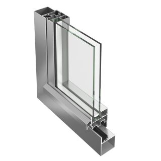 Schüco Fenstersystem Economy 50 Fenster Edelstahl