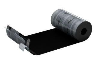 ALUJET Fixroll 4D - 280mm - schwarz 5 m; Wand- und Kaminanschluss