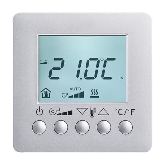 Busch-Jaeger Raumtemperaturregler Fan Coil mit Display, AP mit integriertem Busankoppler