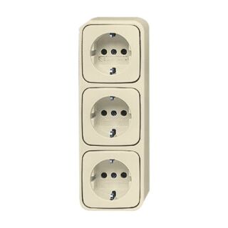 SCHUKO® Steckdose 3-fach, weiß