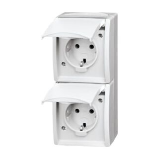SCHUKO® Steckdose 2-fach, weiß