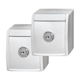 2 SCHUKO® Steckdosen, alpinweiß