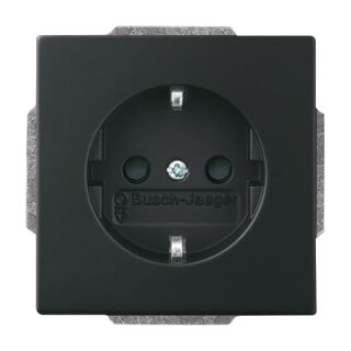 SCHUKO® Steckdosen-Einsatz Busch-steplight® mit Nachtorientierungslicht, schwarz
