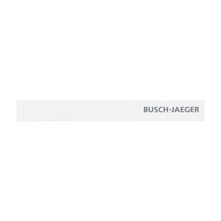 Abschlussleiste unten mit Temperaturfühler und Schriftzug Busch-priOn®, weiß