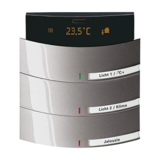 Bedienelement 3/6-fach, mit IR-Schnittstelle und RTR Busch-triton®, Platin