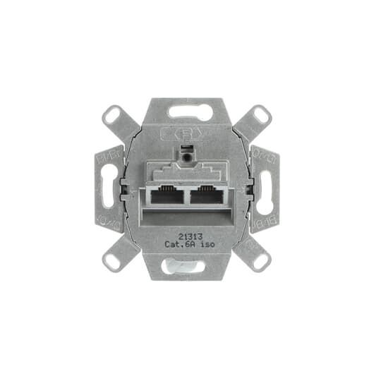UAE-Anschlussdose, RJ45, Cat. 6a iso, geschirmt, UP-Montagedosen und -Einsätze, Einsätze für Datenkommunikation