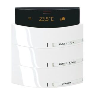 Bedienelement 3/6-fach, mit IR-Schnittstelle und RTR Busch-triton®, weiß