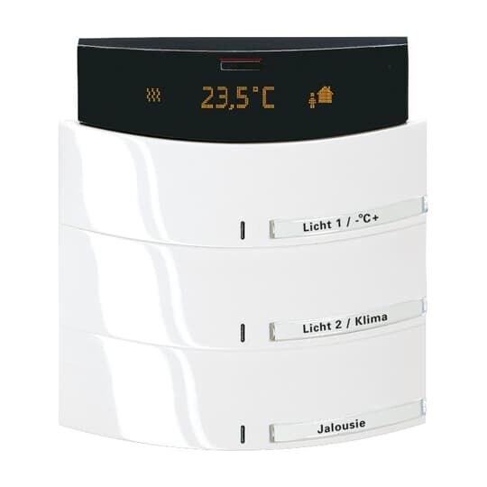 Bedienelement 3/6-fach, mit IR-Schnittstelle und RTR Busch-triton®, weiß