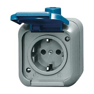 SCHUKO® Steckdose 2-polig, blau