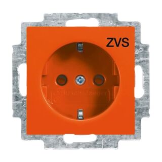 SCHUKO® Steckdosen-Einsatz mit Aufdruck, orange