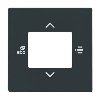 Zentralscheibe für Raumtemperaturregler oder Raumtemperaturregler mit CO₂/Feuchte, anthrazit