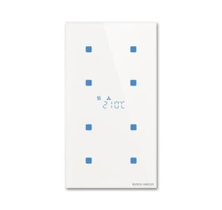 Touch-Bedienelement, 4-fach mit Raumtemperaturregler Konfigurierbares Gerät