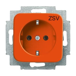 SCHUKO® Steckdosen-Einsatz mit Aufdruck, orange