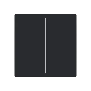 Abdeckung, 2-fach für Keypad, schwarz matt
