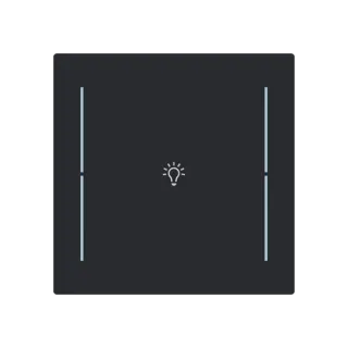 Abdeckung als Taster 1-fach mit Symbol 