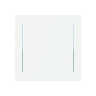 Abdeckung, 4-fach für Keypad, weiß matt