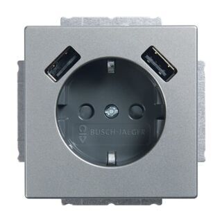 20 EUCB2USB-866 SCHUKO® 2x USB-Steckdose, edelstahl